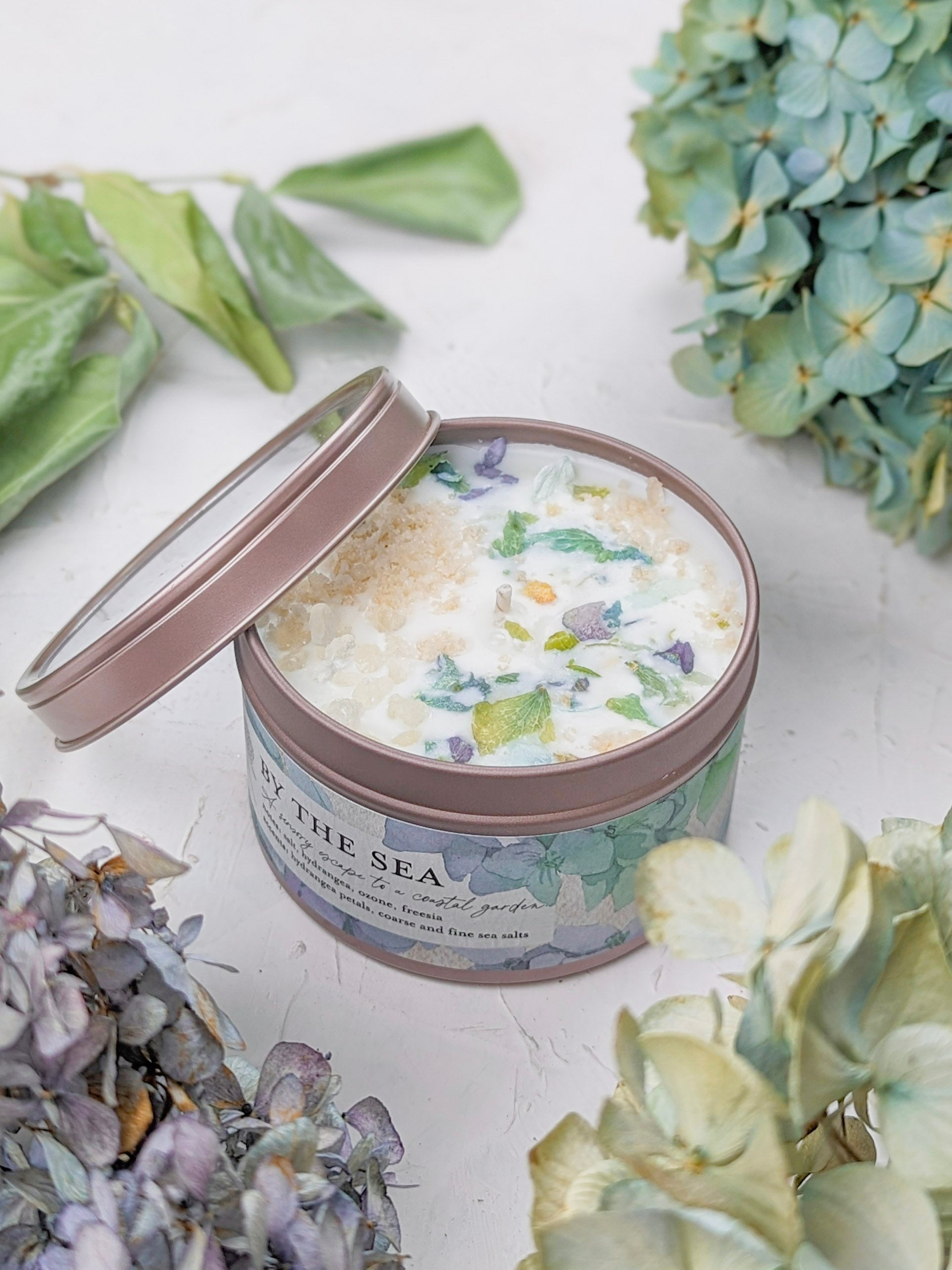 BY THE SEA Hydrangea Sea Salt Mediterranean Candle
