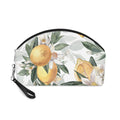 Mediterranean Lemon Blossom Makeup Bag — Citrus Floral Cosmetic Pouch