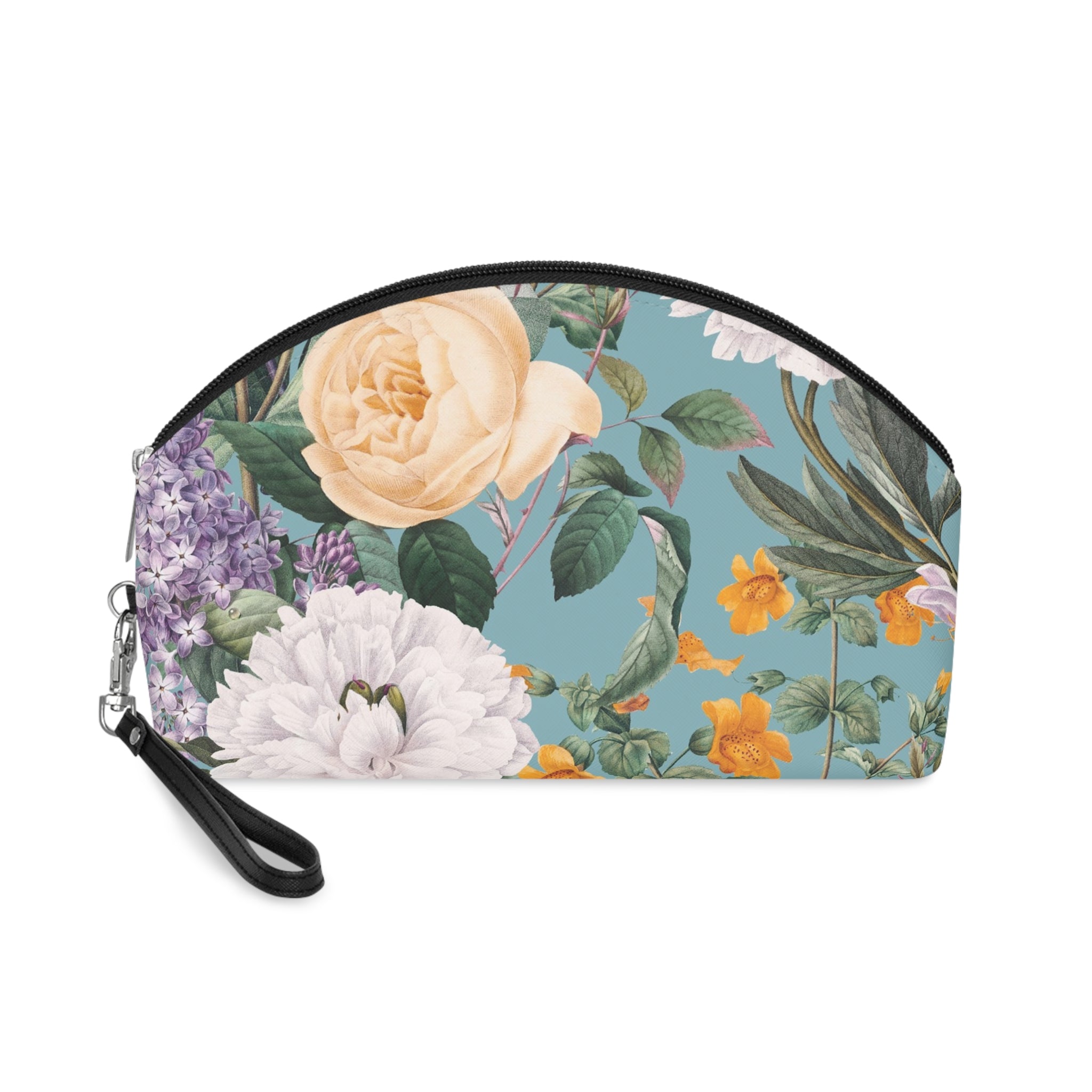 Vintage Italian Summer Makeup Bag — Floral Cosmetic Pouch
