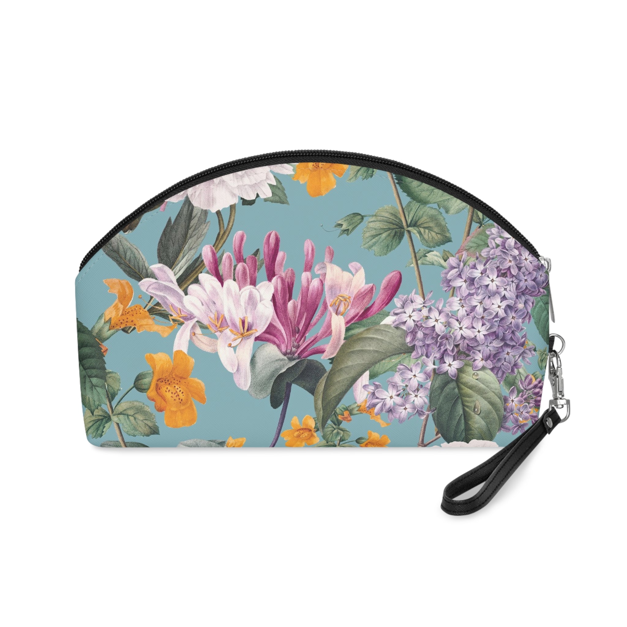 Vintage Italian Summer Makeup Bag — Floral Cosmetic Pouch