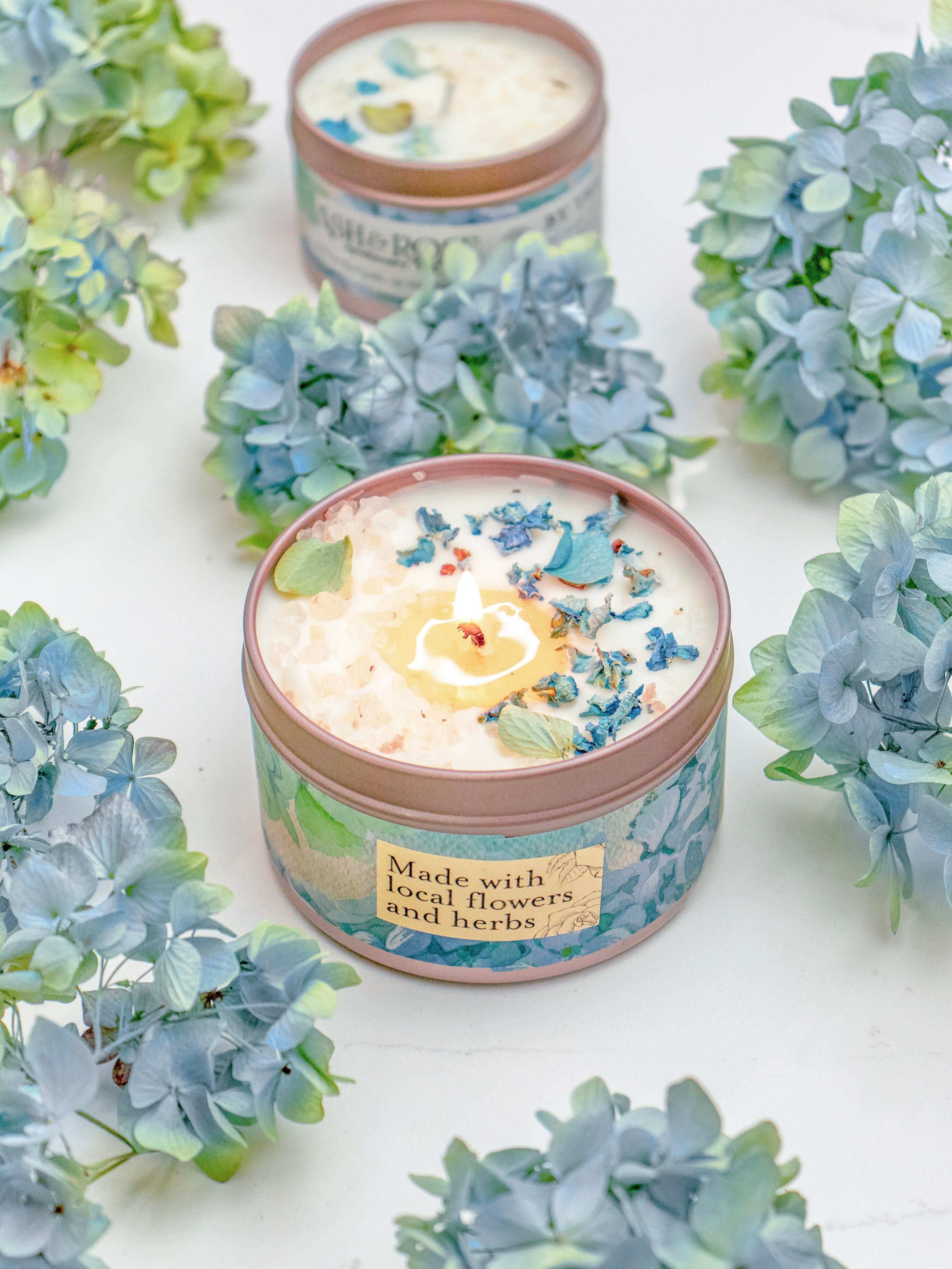 BY THE SEA Hydrangea Sea Salt Mediterranean Candle