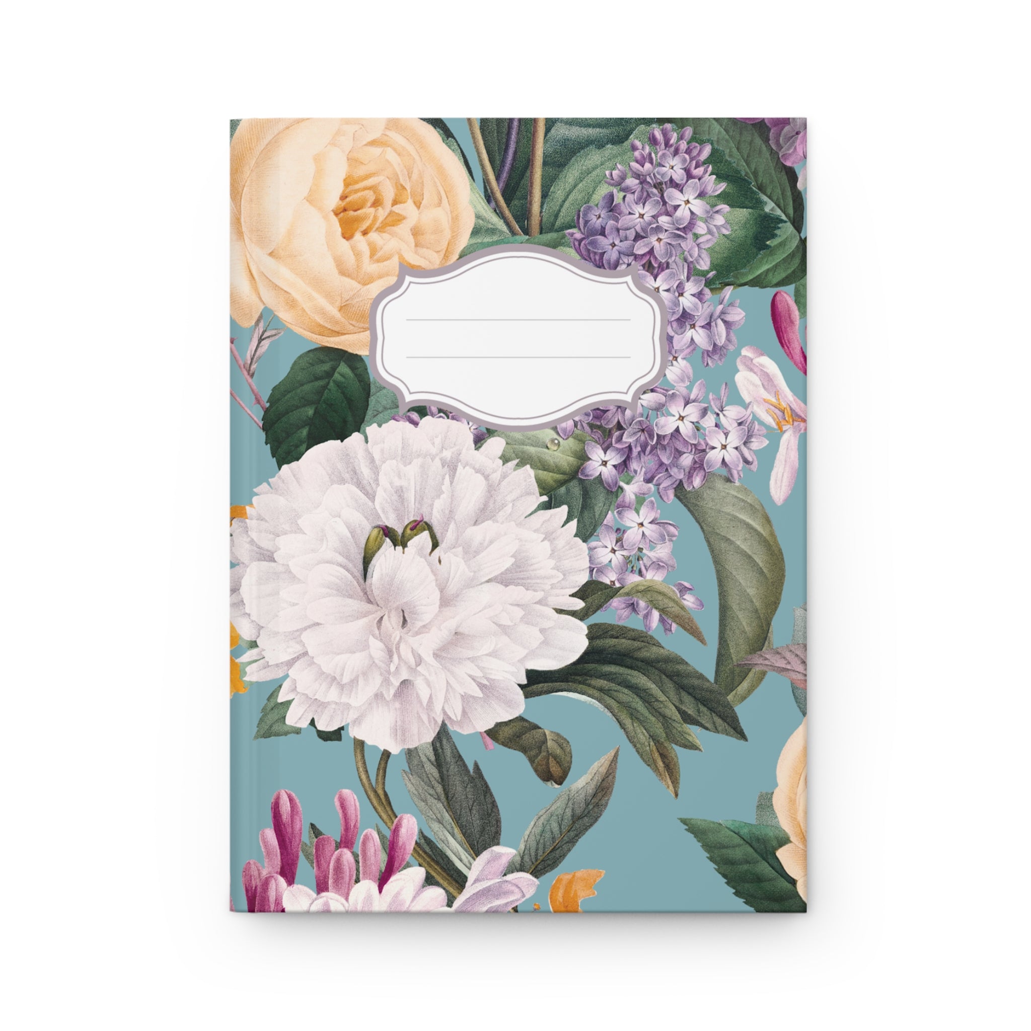 Vintage Italian Summer Hardcover Journal — Floral Notebook with Lined Pages