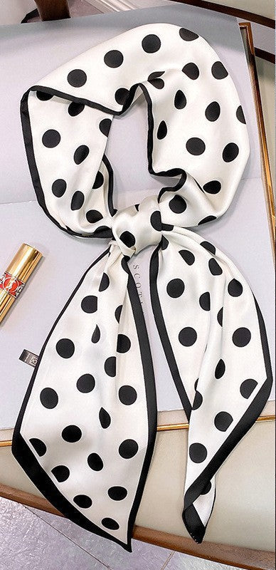 Riviera Style Printed Satin-Touch Scarf