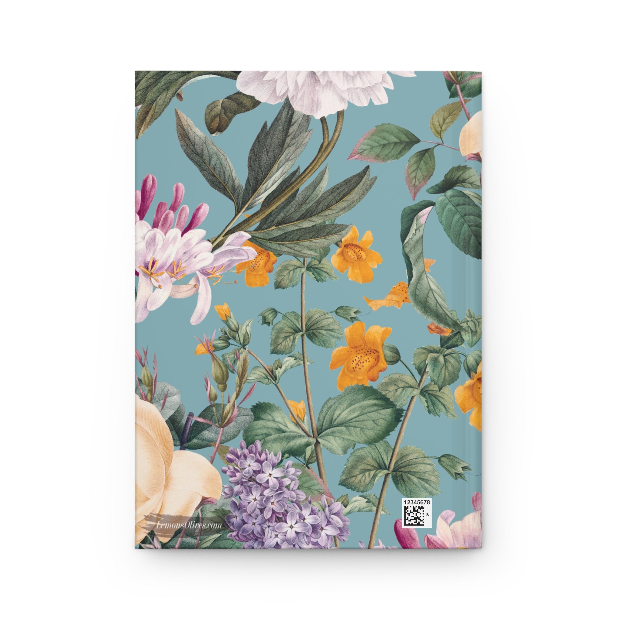 Vintage Italian Summer Hardcover Journal — Floral Notebook with Lined Pages
