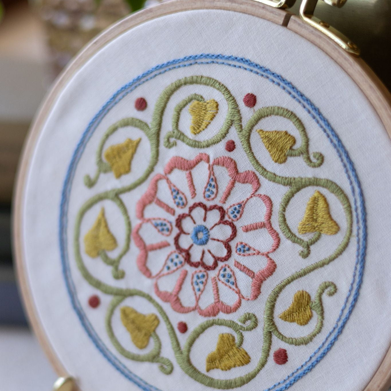 Arcadian Rose embroidery hoop kit