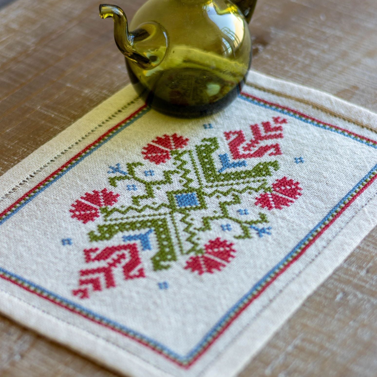 BitKit Dianthia cross stitch folk embroidery kit