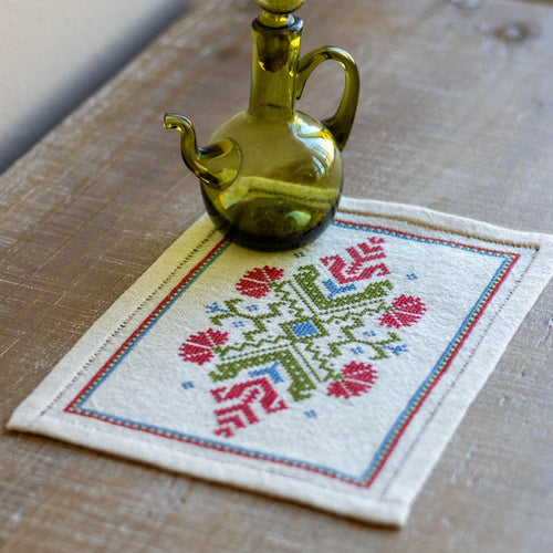 BitKit Dianthia cross stitch folk embroidery kit