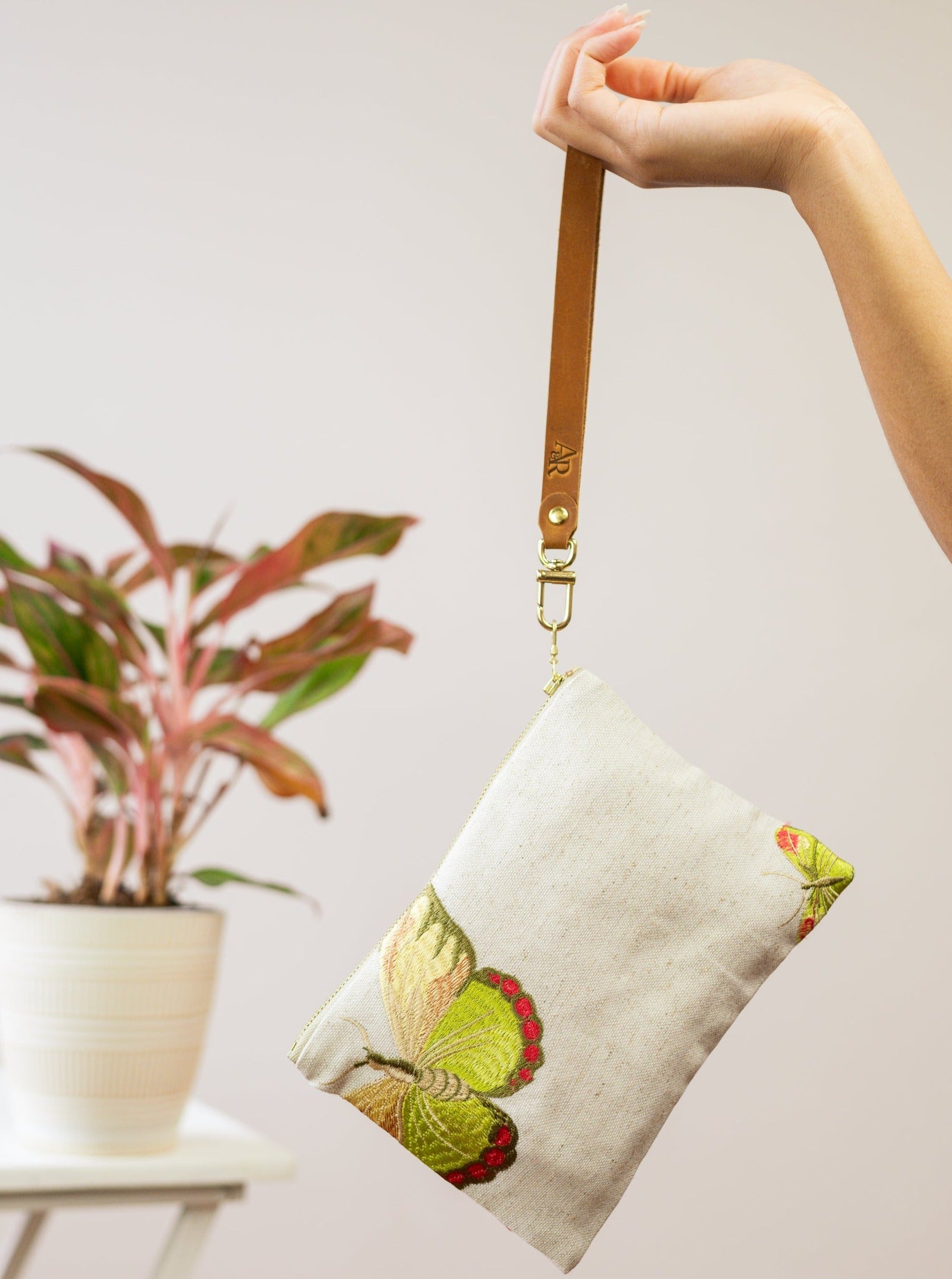 Italian Garden Butterfly Wristlet Purse