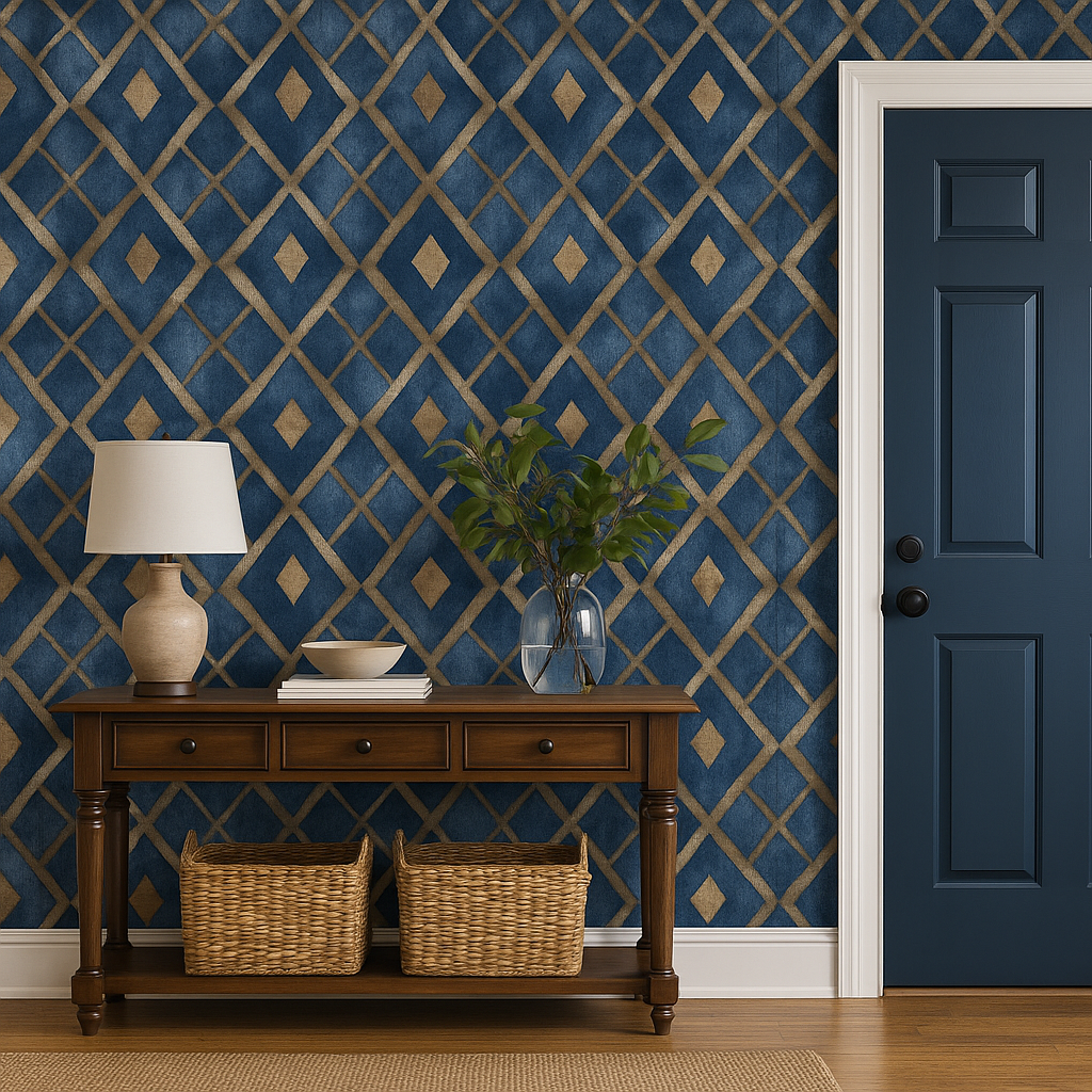 Weathered Trellis Wallpaper