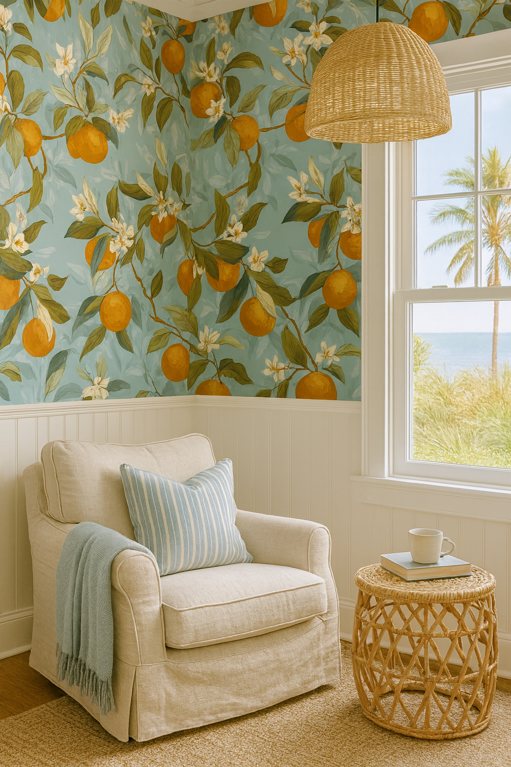 Citrus Grove Blossoms Wallpaper