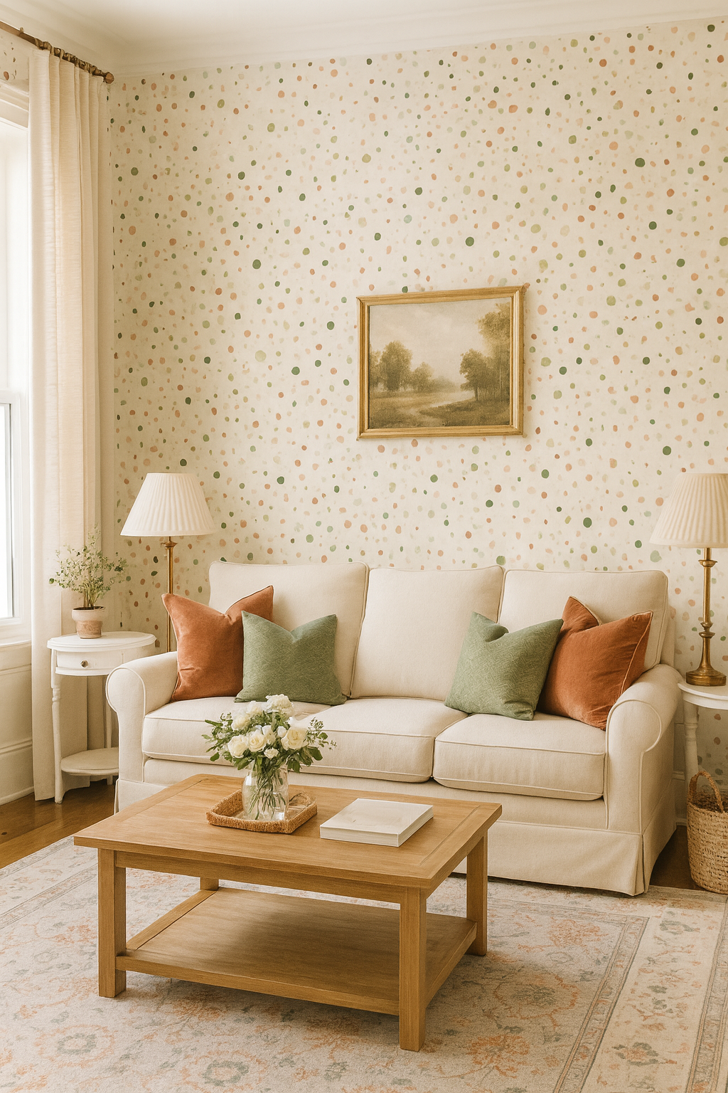 Mediterranean Confetti Garden Wallpaper