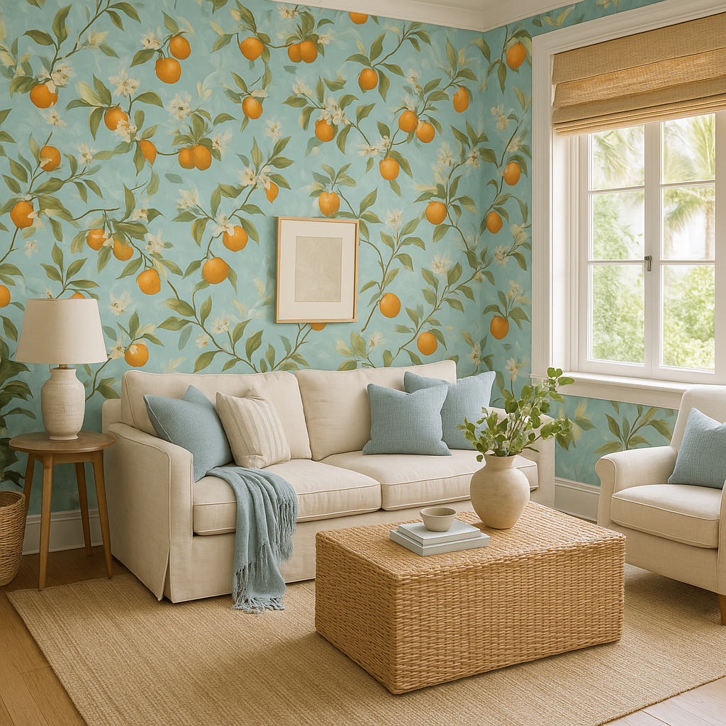 Citrus Grove Blossoms Wallpaper