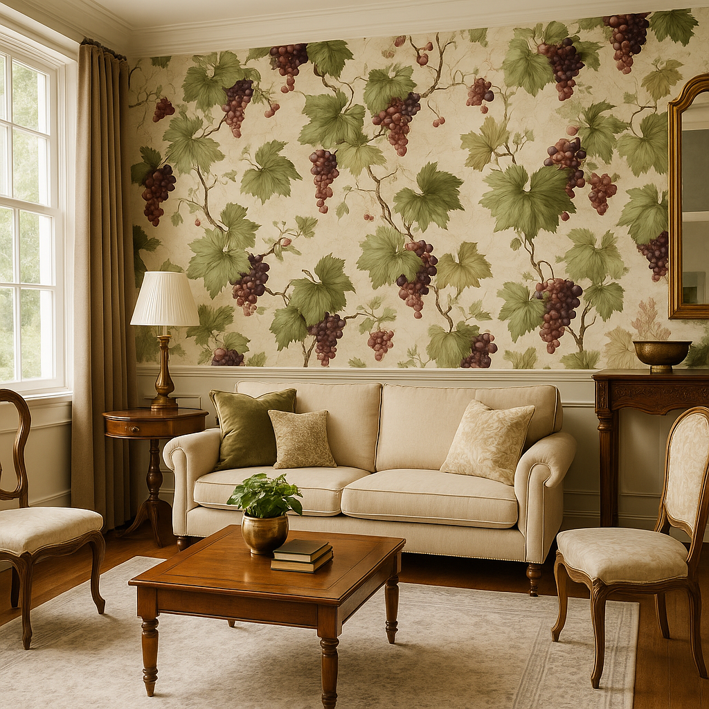 Italian Vineyard Reverie Wallpaper