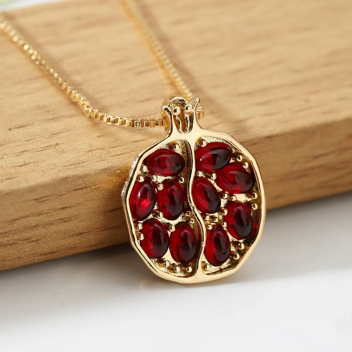 Eternal Bloom Pomegranate Pendant Necklace