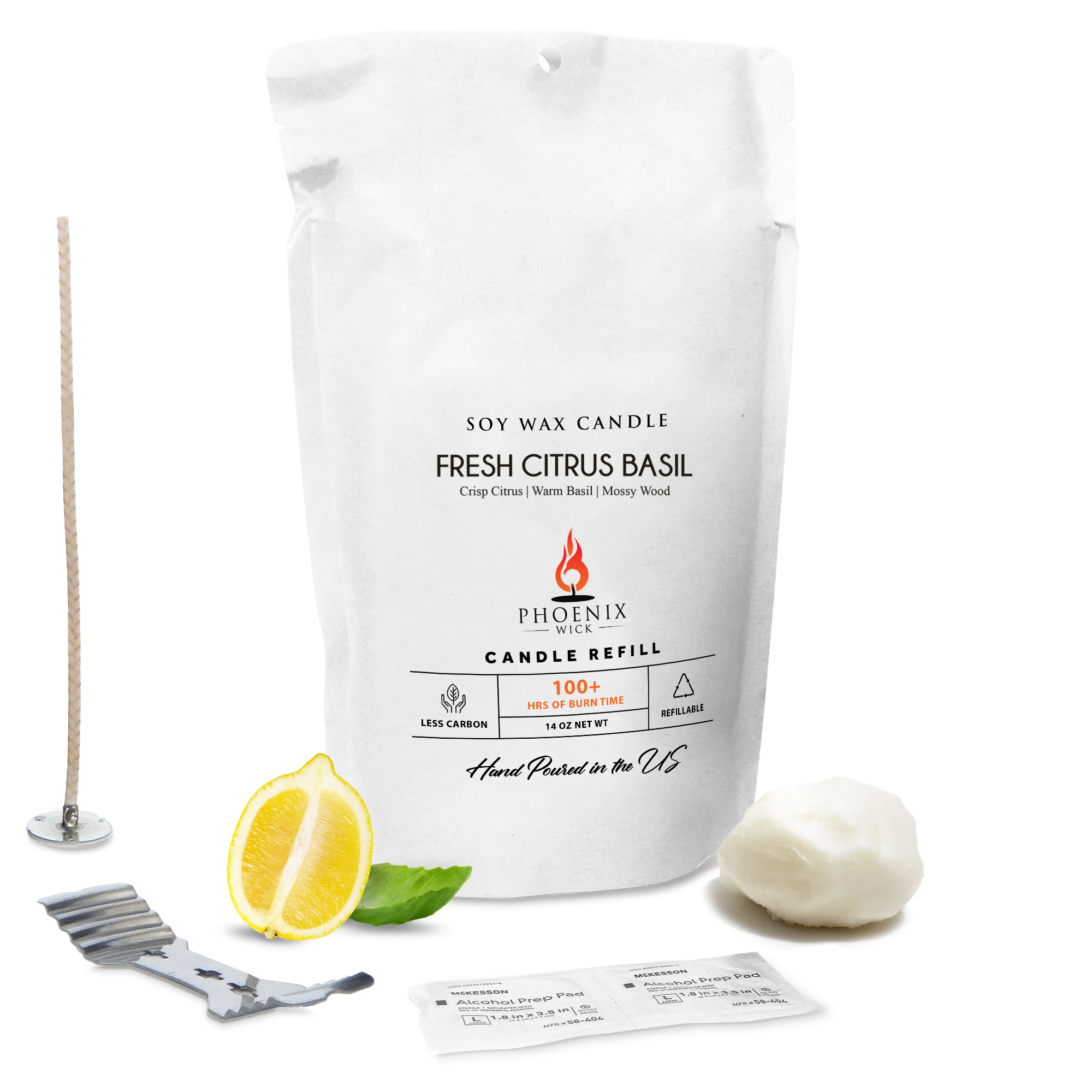 Fresh Citrus Basil - Candle-Making Kit