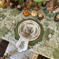 Harmony Green Round Fabric Placemat