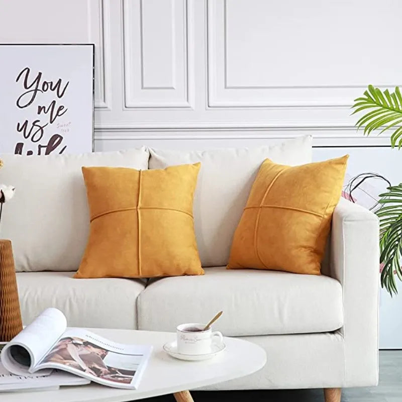 Genoa Faux Suede Throw Pillow Cover for Car Couch Sofa Bed Home Decor