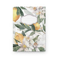 Italian Lemons Mediterranean Design Notebook with lemon and flowers