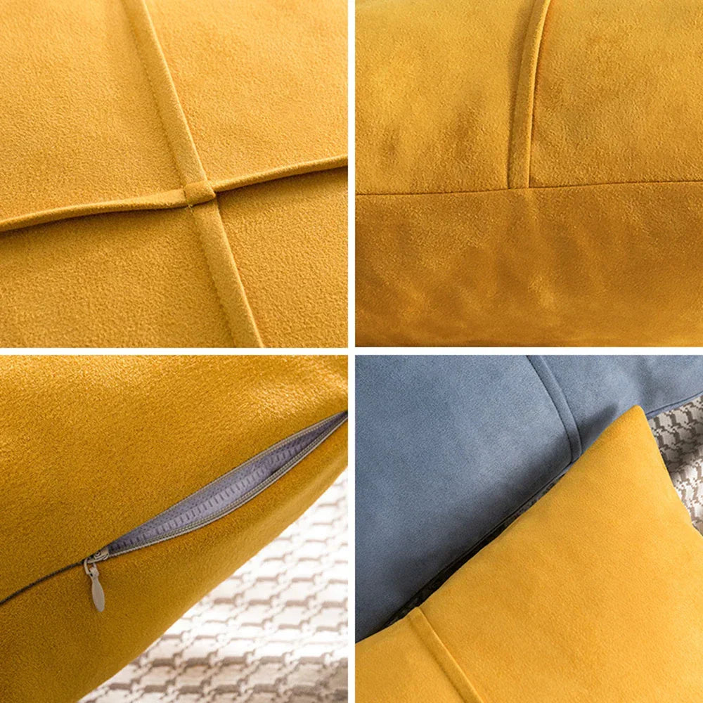 Genoa Faux Suede Throw Pillow Cover for Car Couch Sofa Bed Home Decor