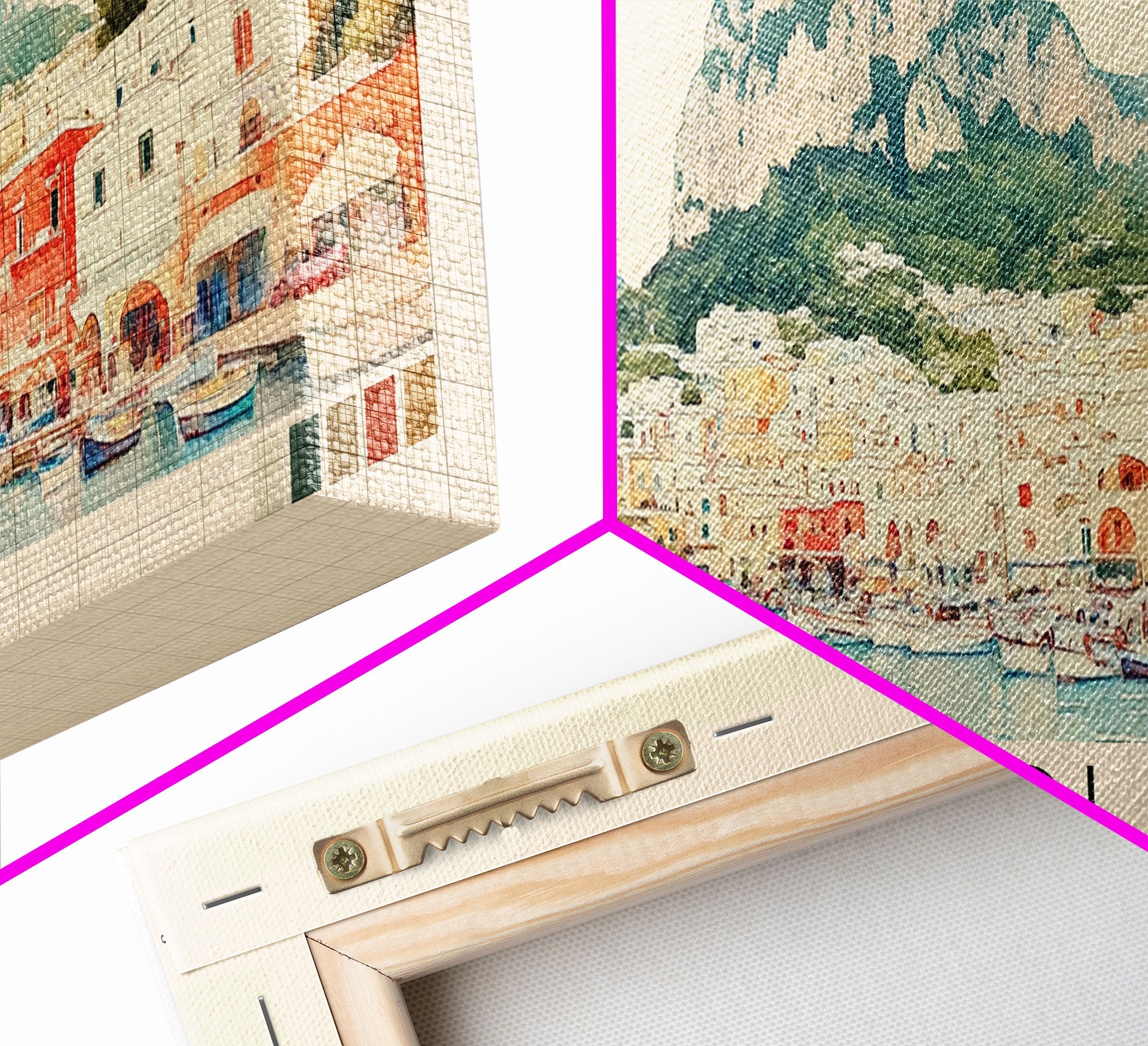 Capri, Italy Watercolor Beach Print Wall Art