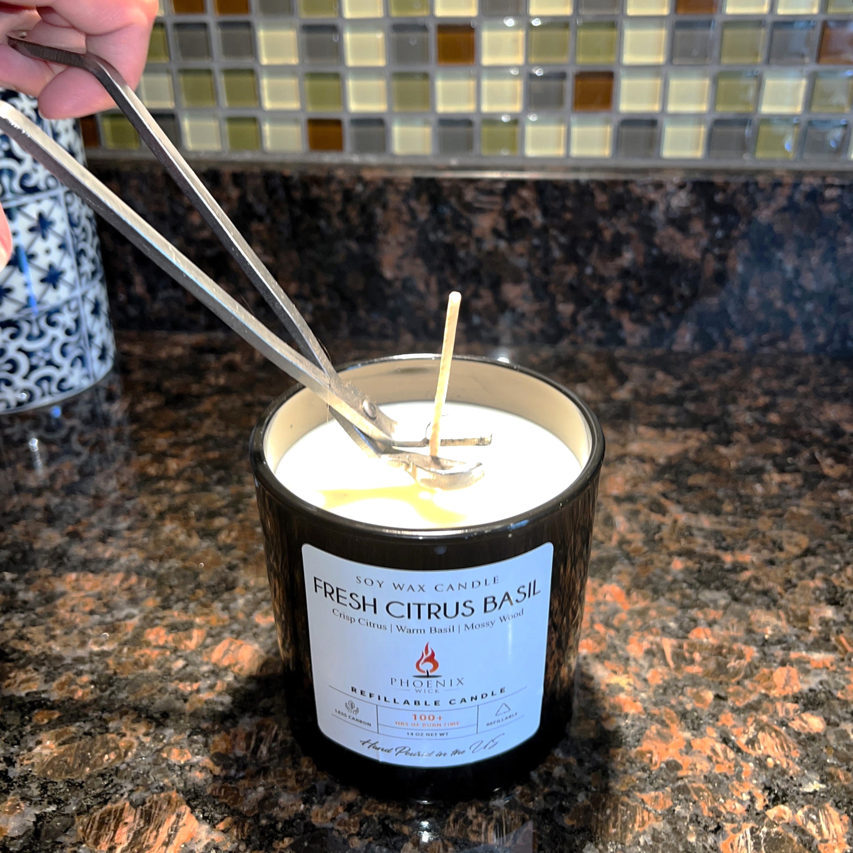 Mediterranean Citrus Basil - Candle-Making Kit + Jar