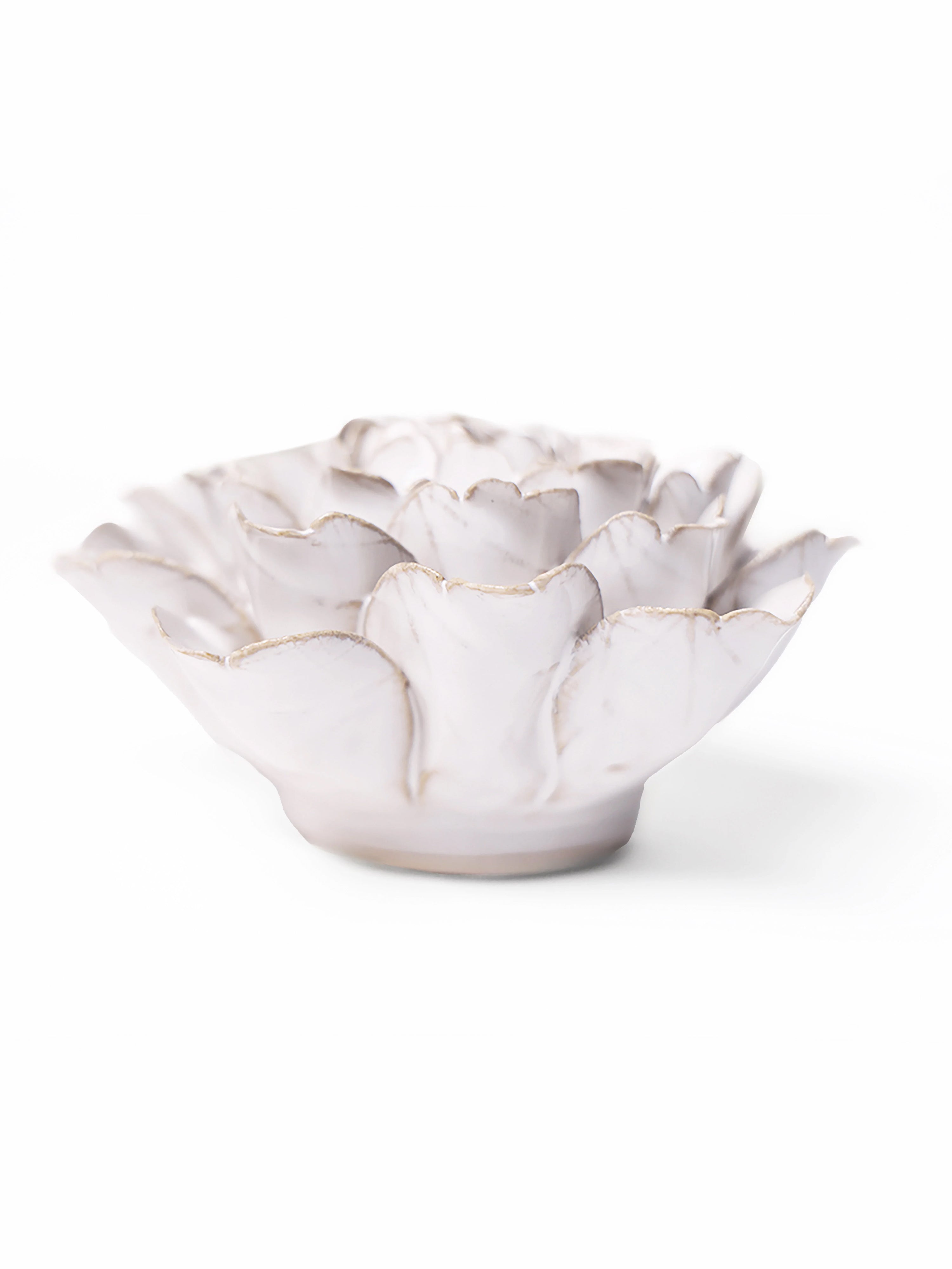 Ceramic Ivory Zinnia - Table Decoration or Wall Hanging