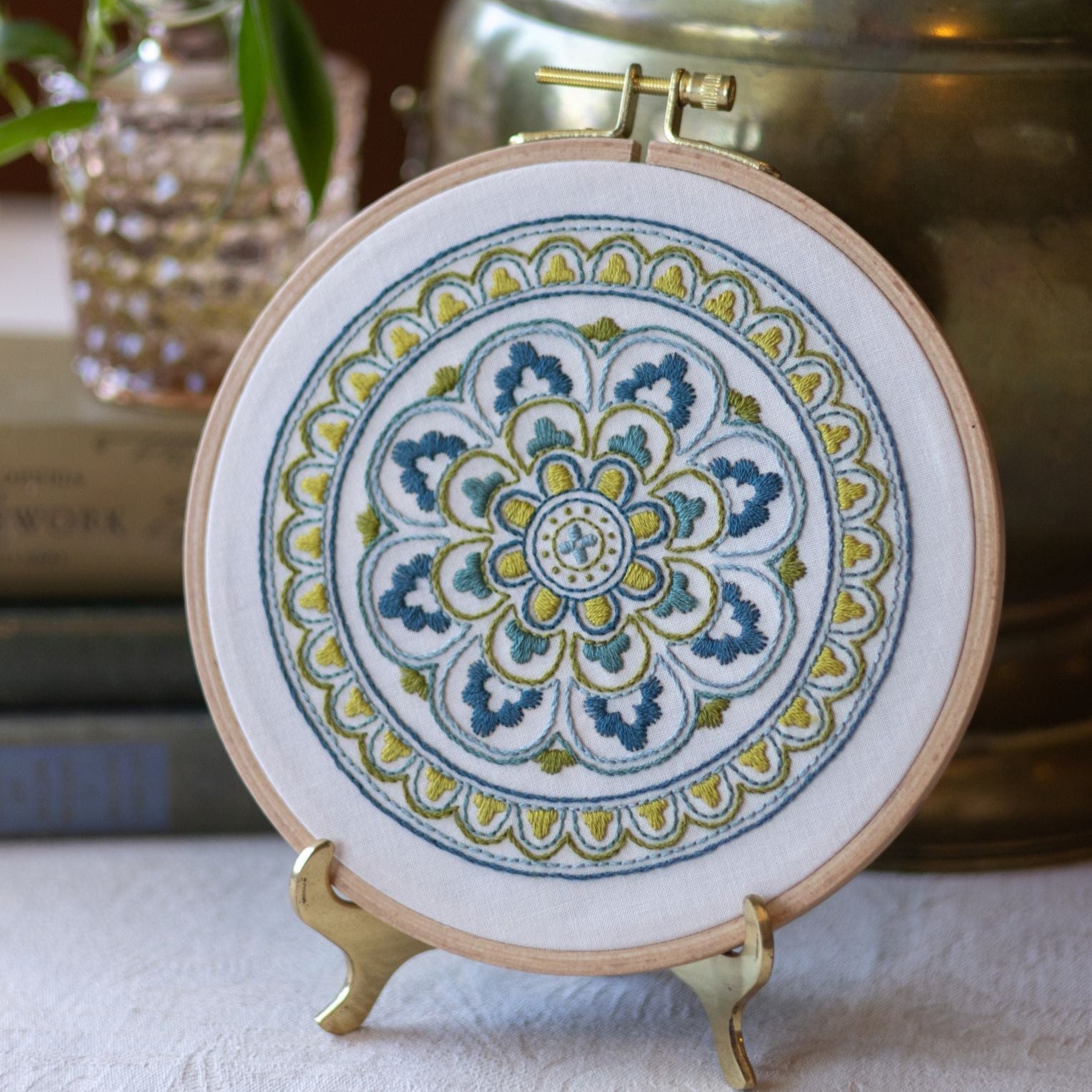 Myra Medallion embroidery hoop kit