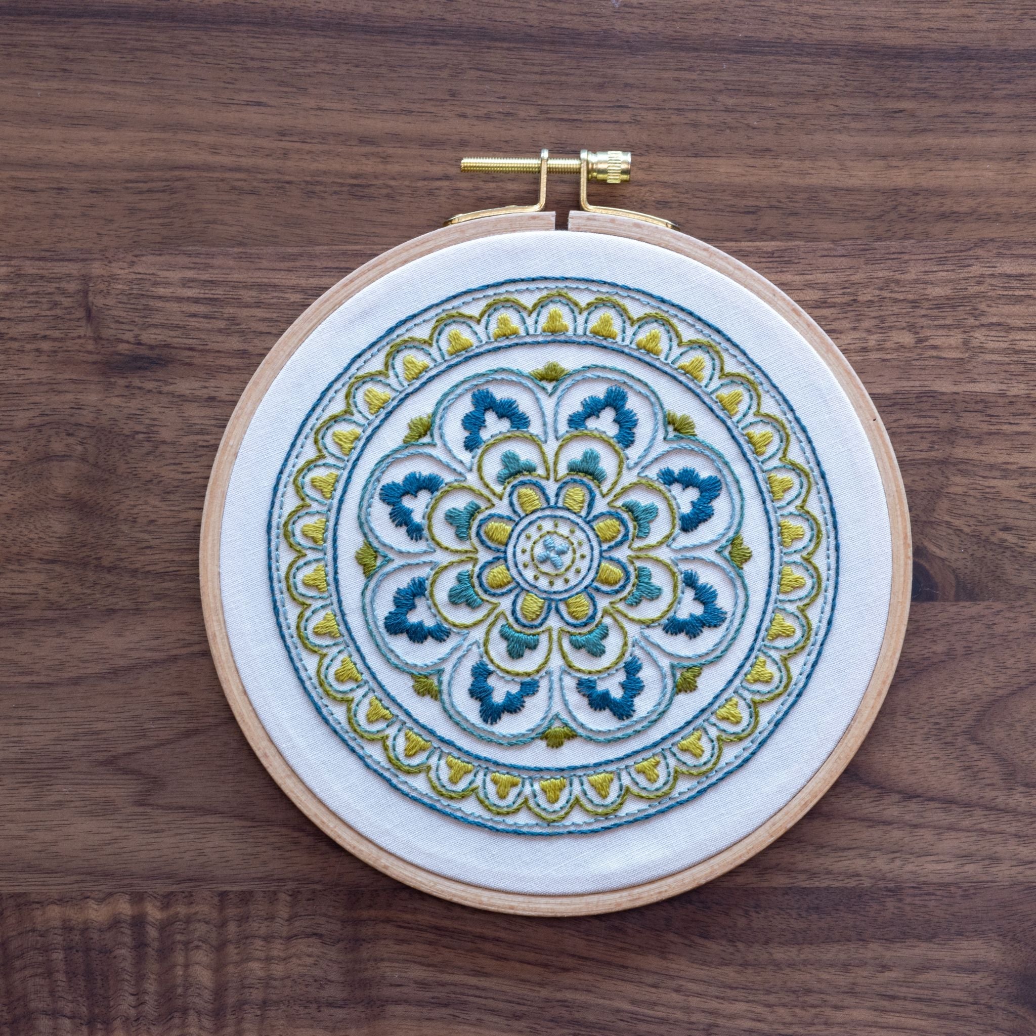 Myra Medallion embroidery hoop kit