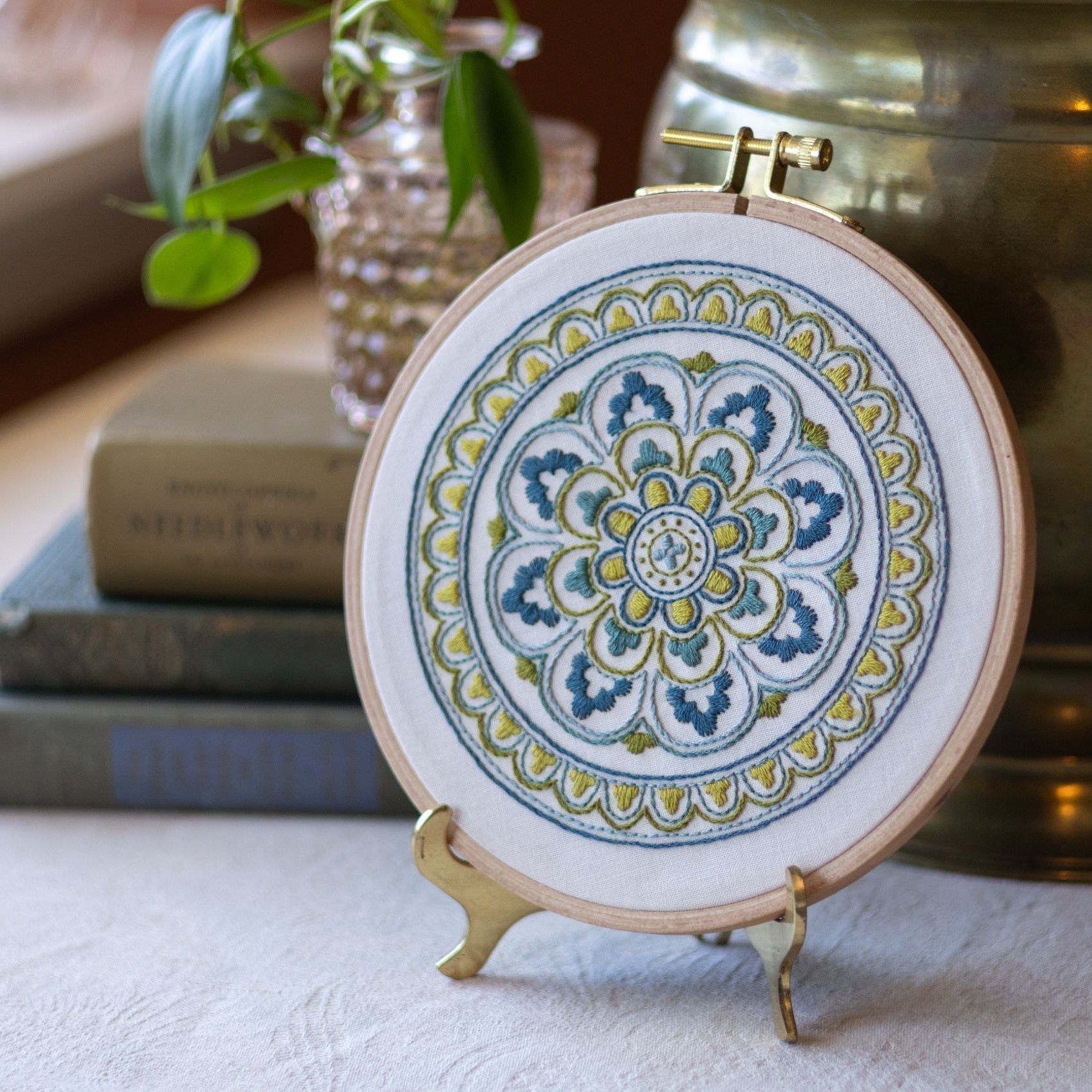 Myra Medallion embroidery hoop kit
