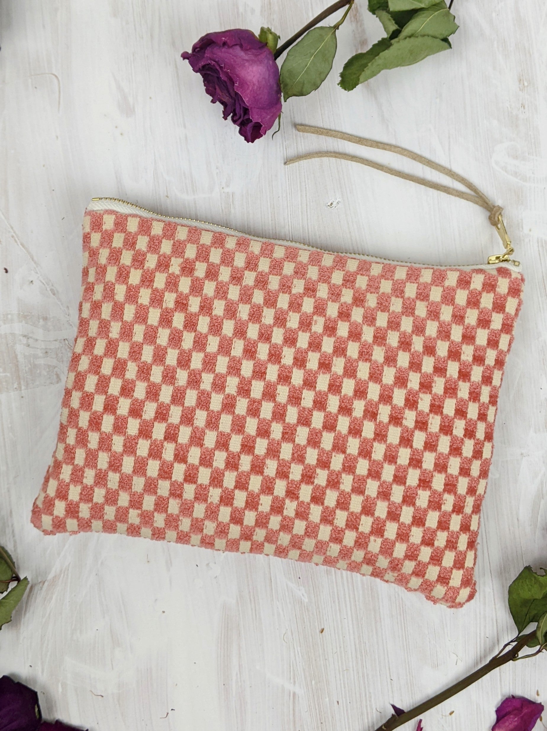 Amelia Coastal Pink Checks Purse