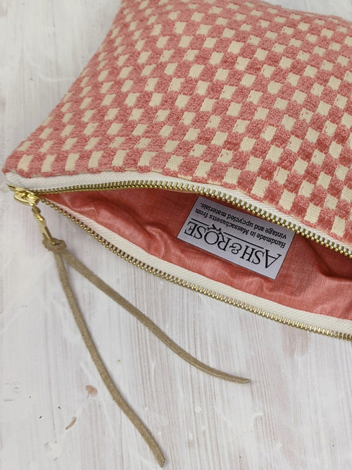 Amelia Coastal Pink Checks Purse