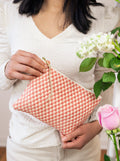 Amelia Coastal Pink Checks Purse
