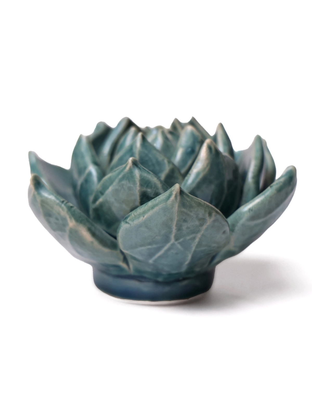 Ceramic Small Teal Succulent - Echeveria - Table Decoration or Wall Hanging