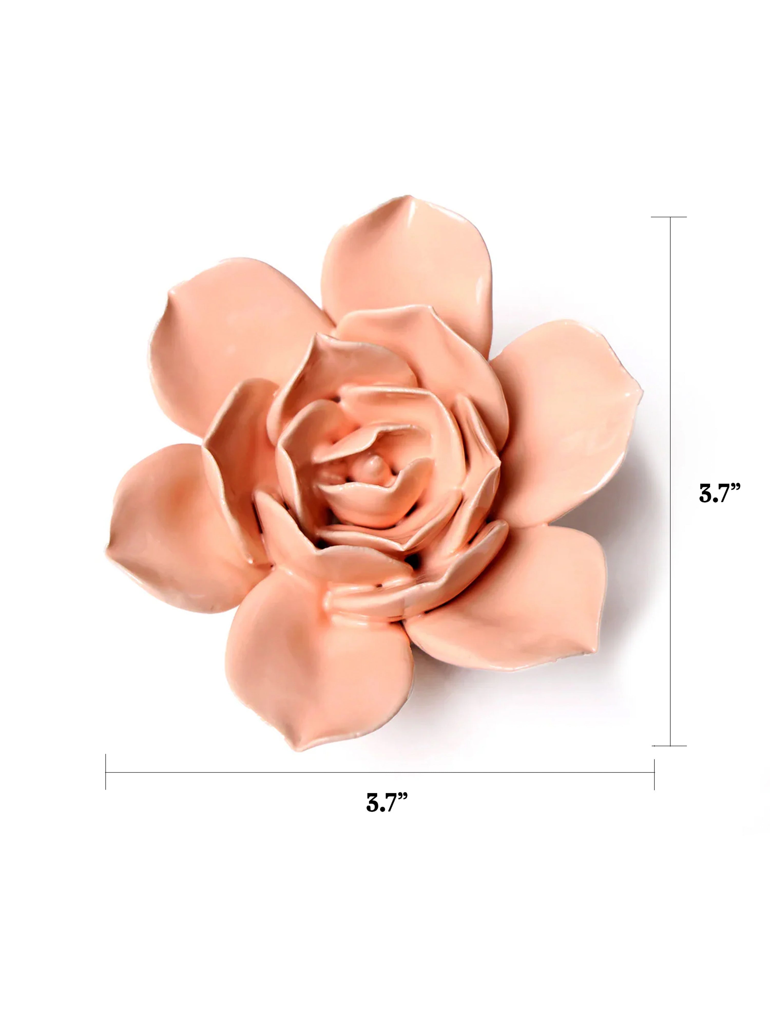 Ceramic Small Pink Flower - Table Decoration or Wall Hanging