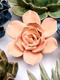 Ceramic Small Pink Flower - Table Decoration or Wall Hanging