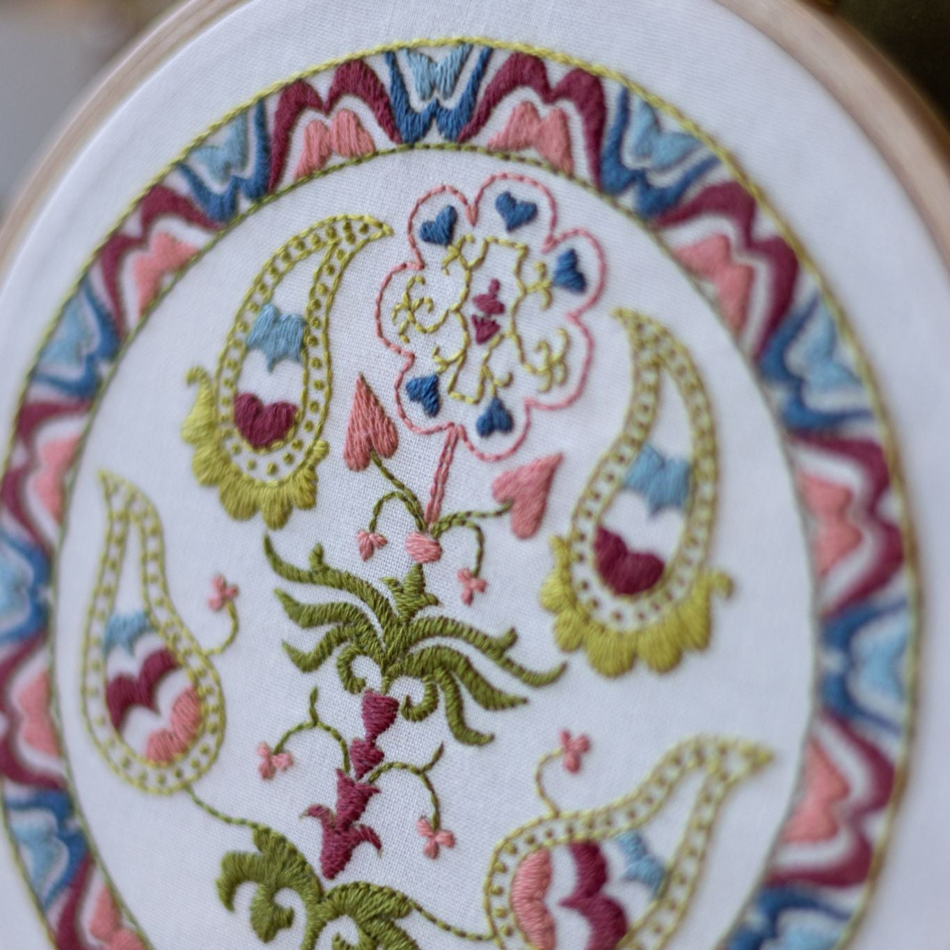 Cypress Tree of Life embroidery hoop kit