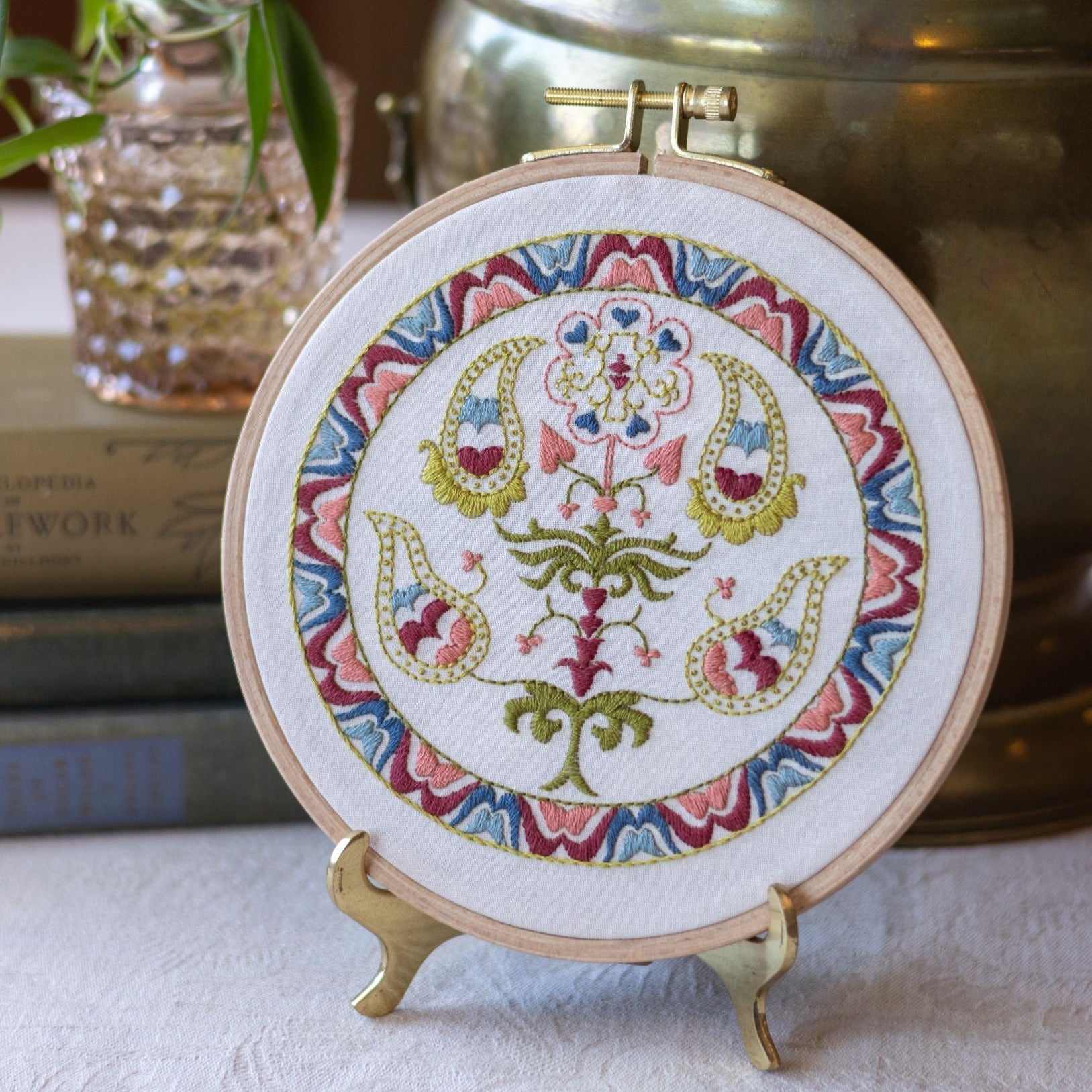 Cypress Tree of Life embroidery hoop kit