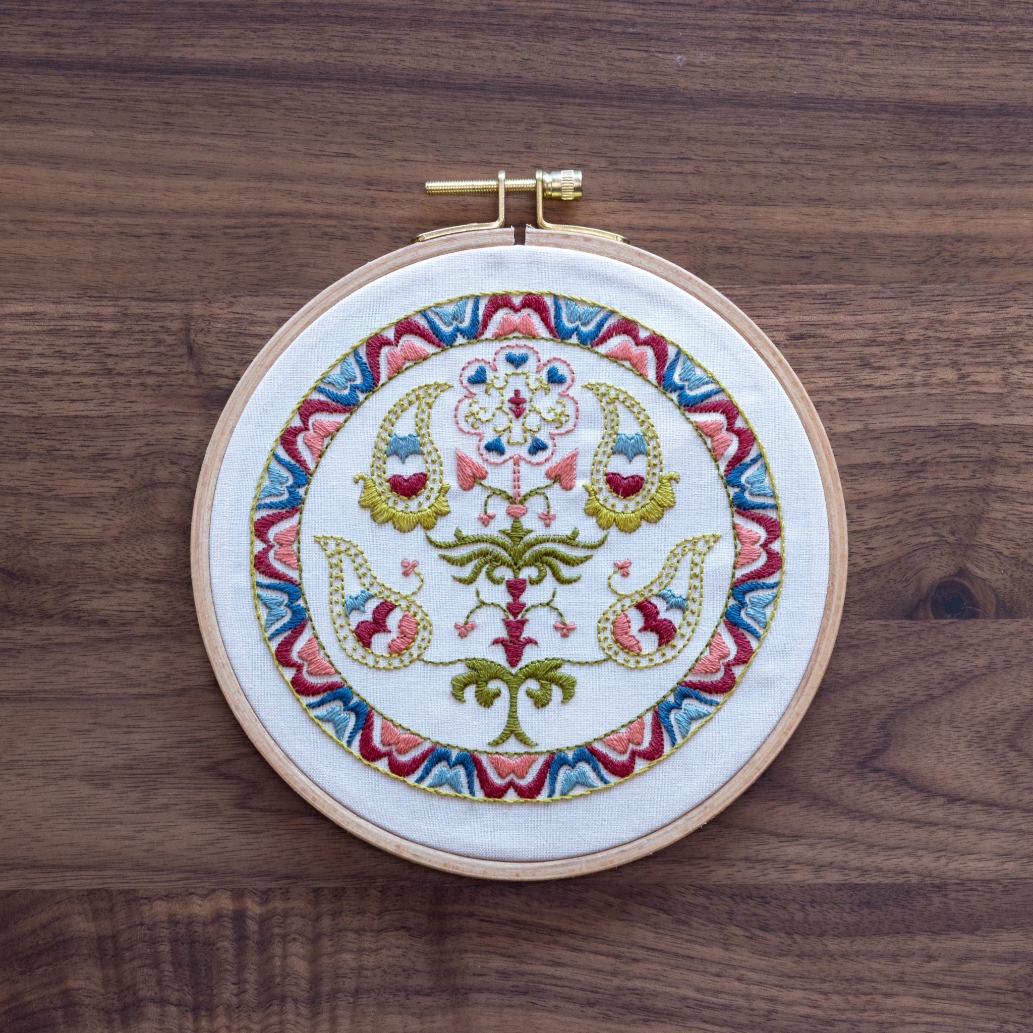 Cypress Tree of Life embroidery hoop kit