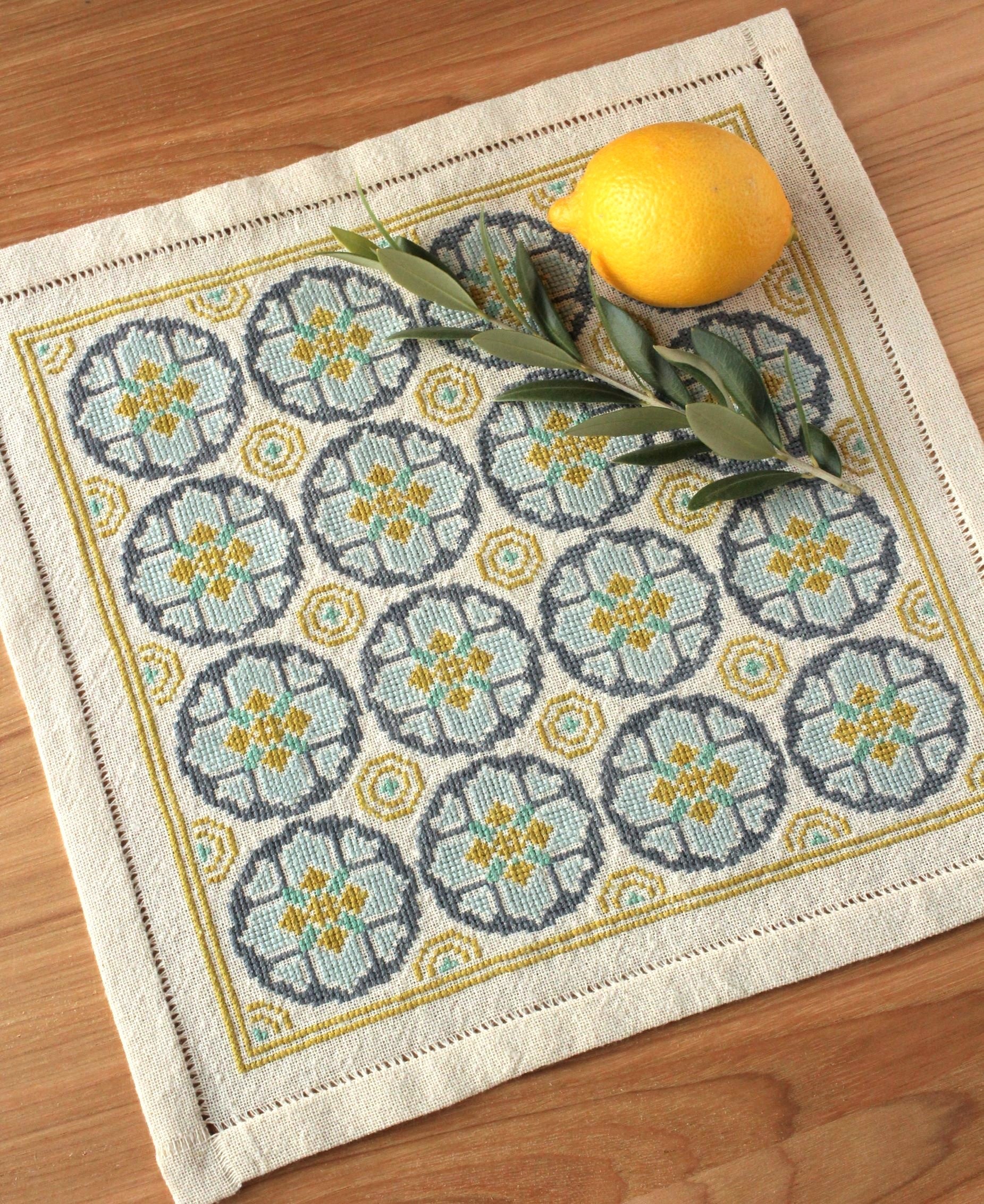 Venetian Coins cross stitch folk embroidery kit