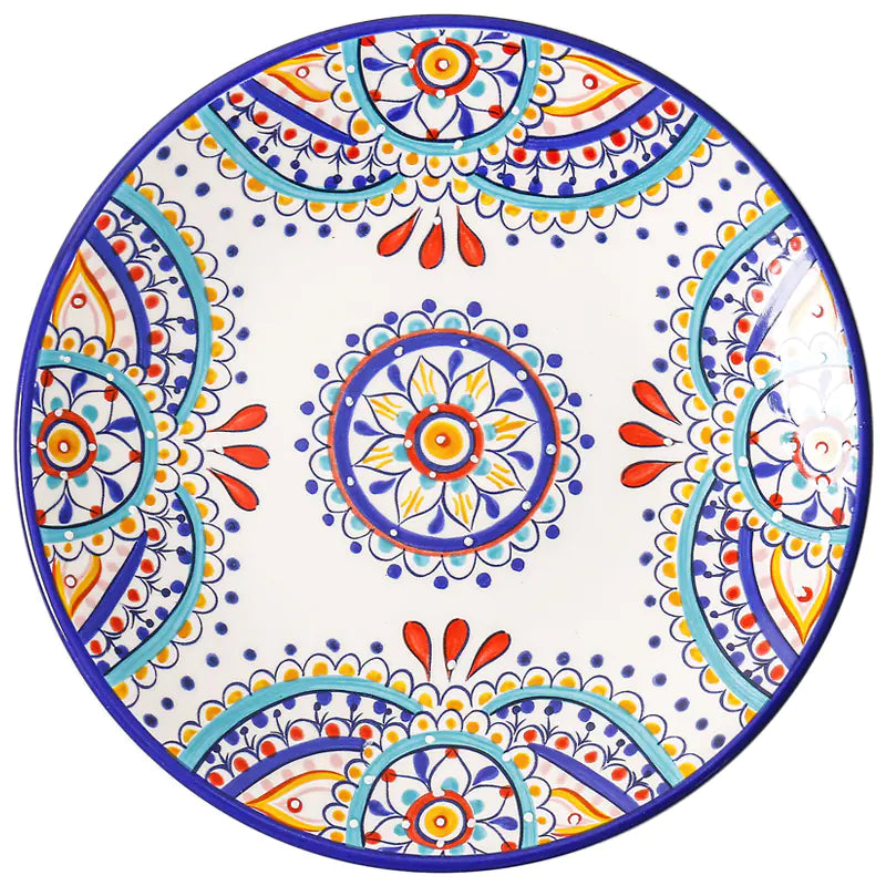 Mediterranean Ceramic Plate Set for Home Dining