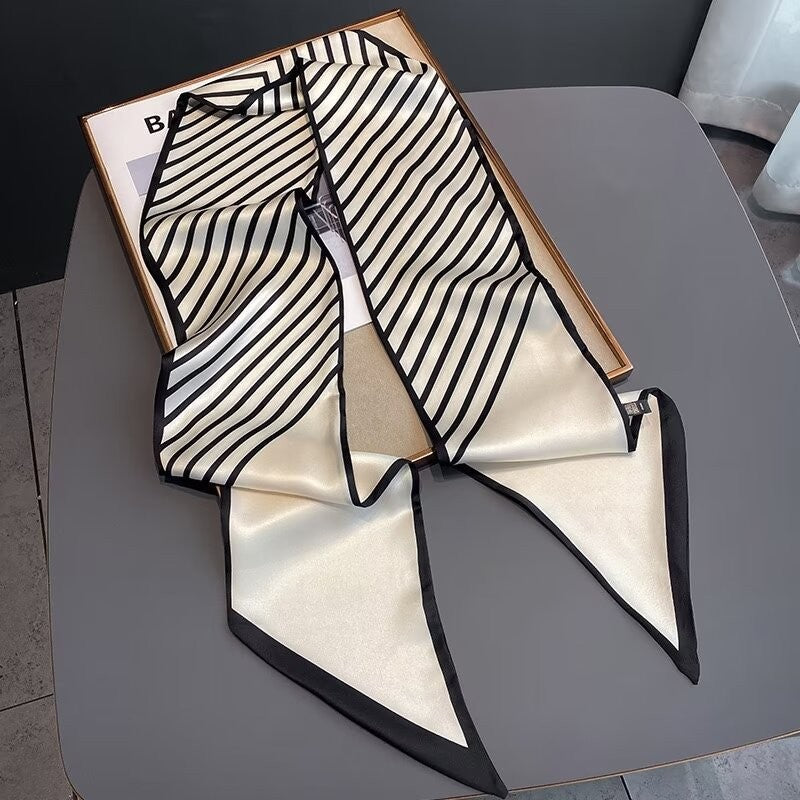 Riviera Style Printed Satin-Touch Scarf