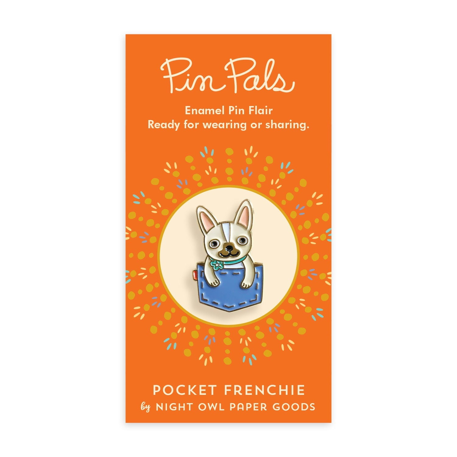Pocket Frenchie Enamel Pin