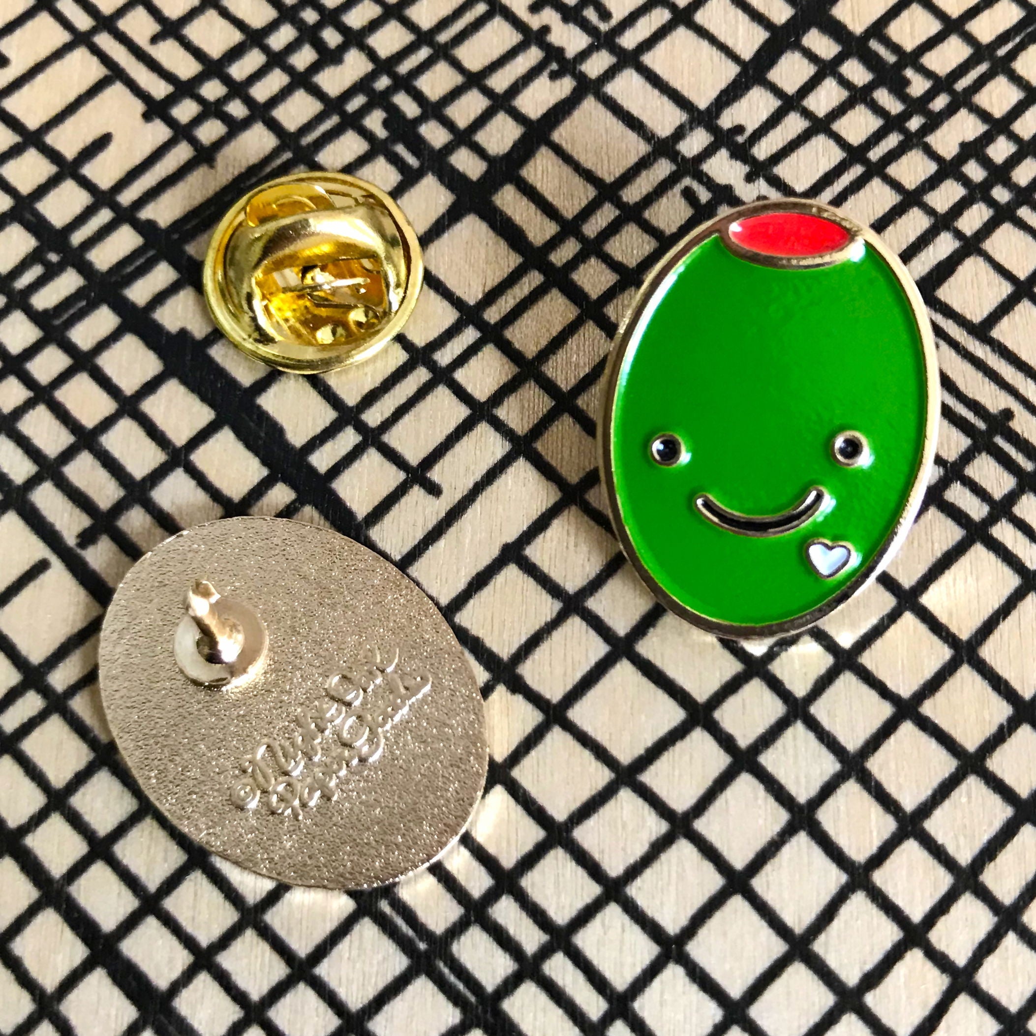Italian Olive Love Enamel Pin
