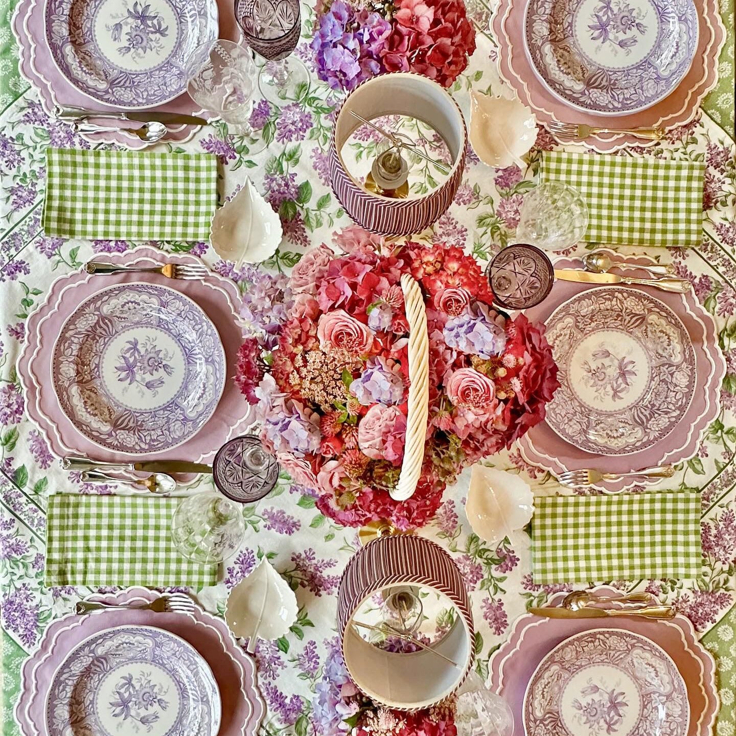 Gratitude Lila Round Fabric Placemat