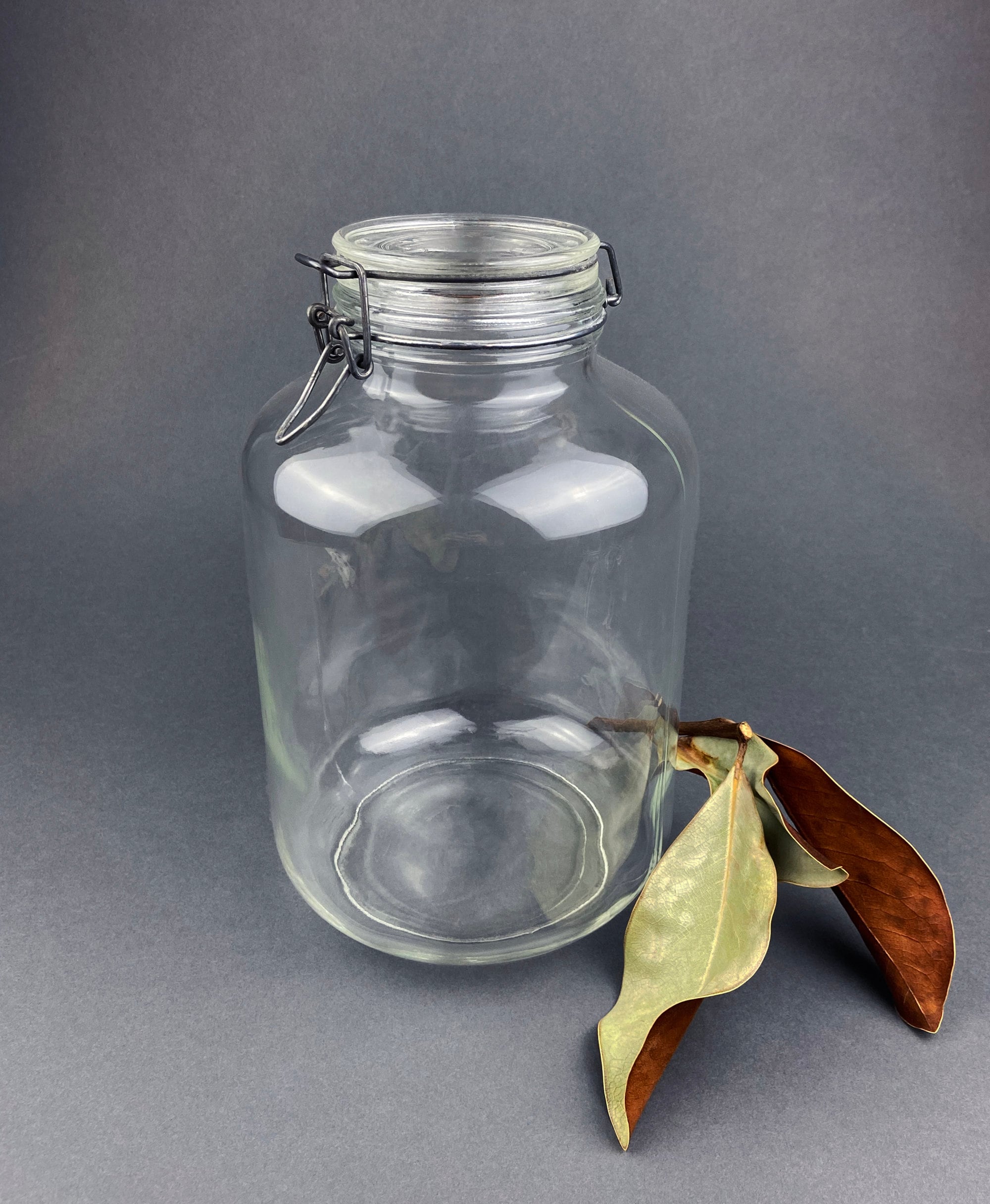 Large Hermetic Jar. Ermettico FV Control. Glass Storage Jar Made in Italy. Gift for Mom. Gift for Chef in the House.