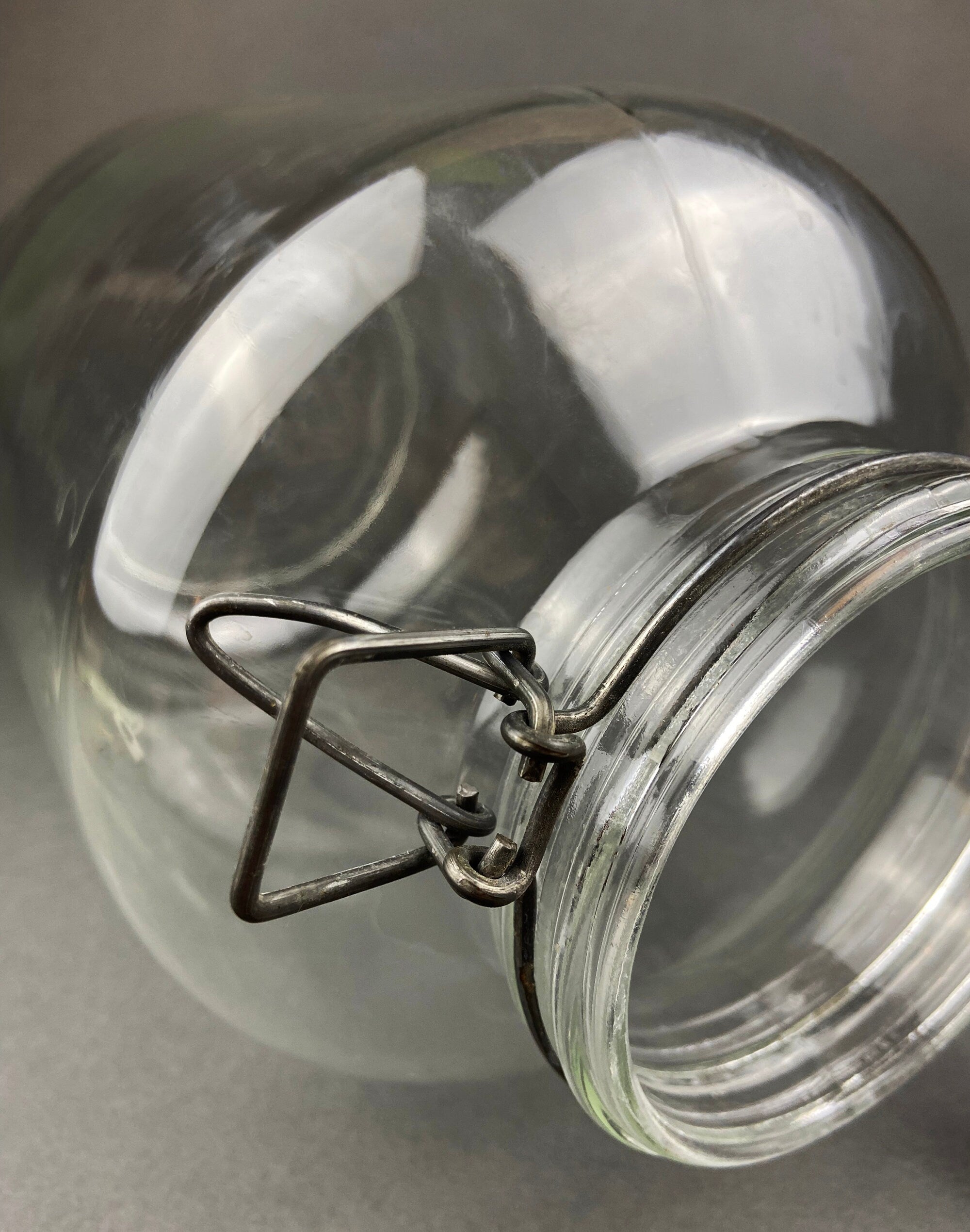 Large Hermetic Jar. Ermettico FV Control. Glass Storage Jar Made in Italy. Gift for Mom. Gift for Chef in the House.