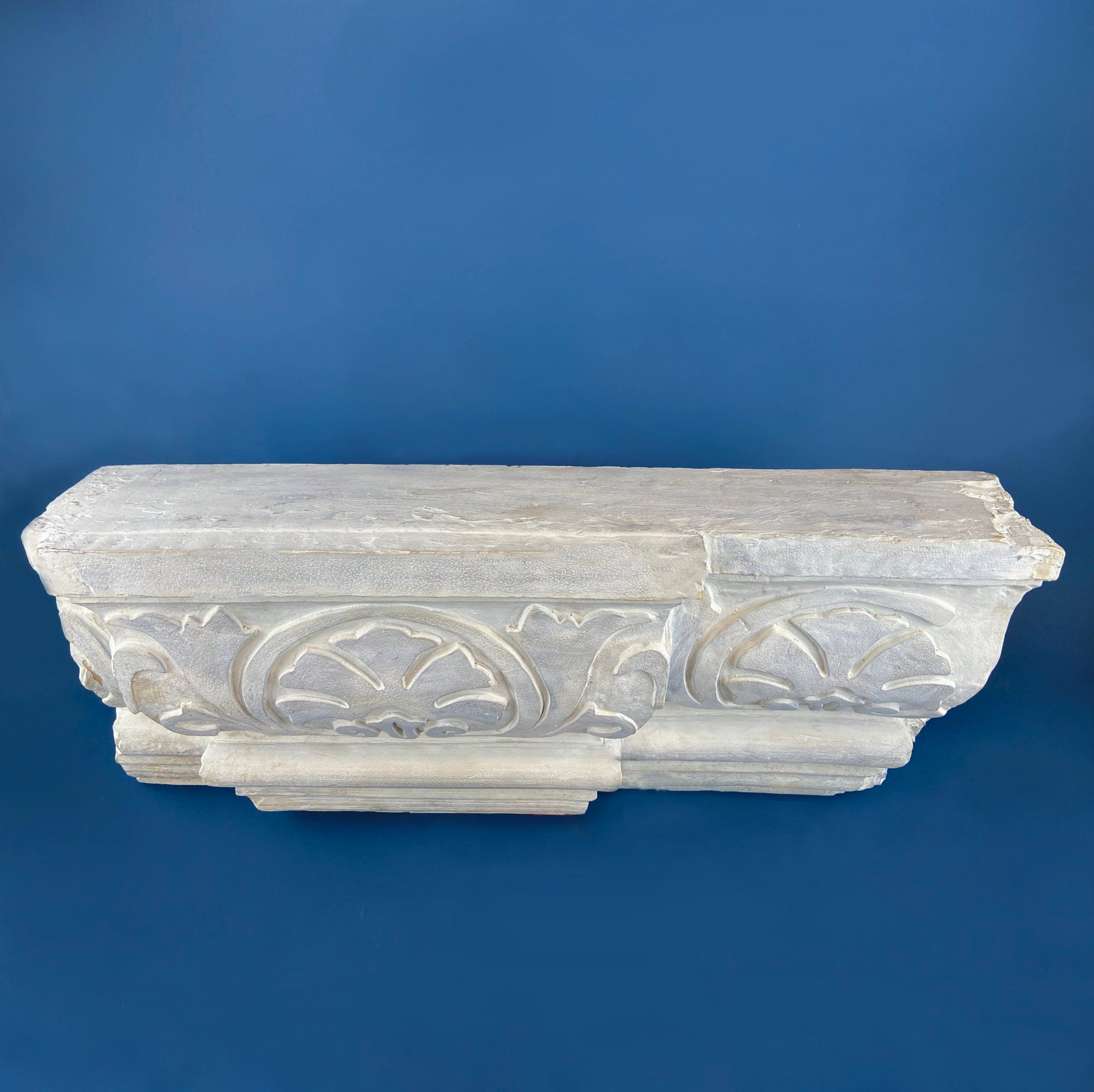 Faux Greek Roman Wall Hanging. Italian Mediterranean Style Home Shelving. Restaurant Retail Theater Wall Art. Styling Prop. Urethane Cornice