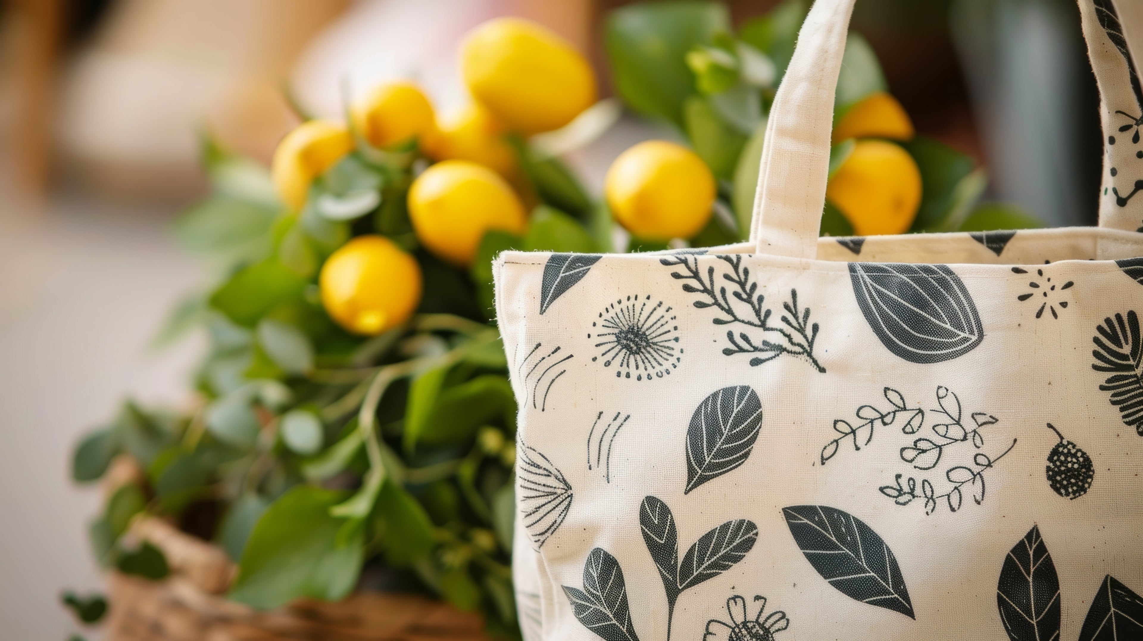 Olive Leaves Organic Cotton Tote Bag