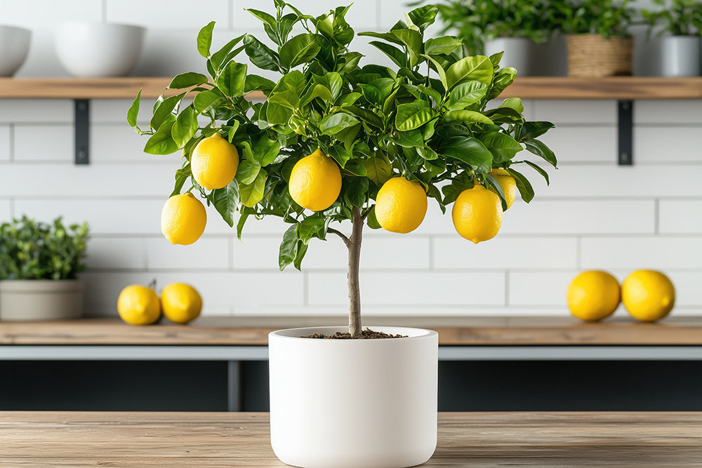 Potted Artificial Lemon Topiary