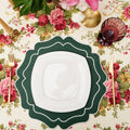 Vista Green Wavy Faux Leather Placemat